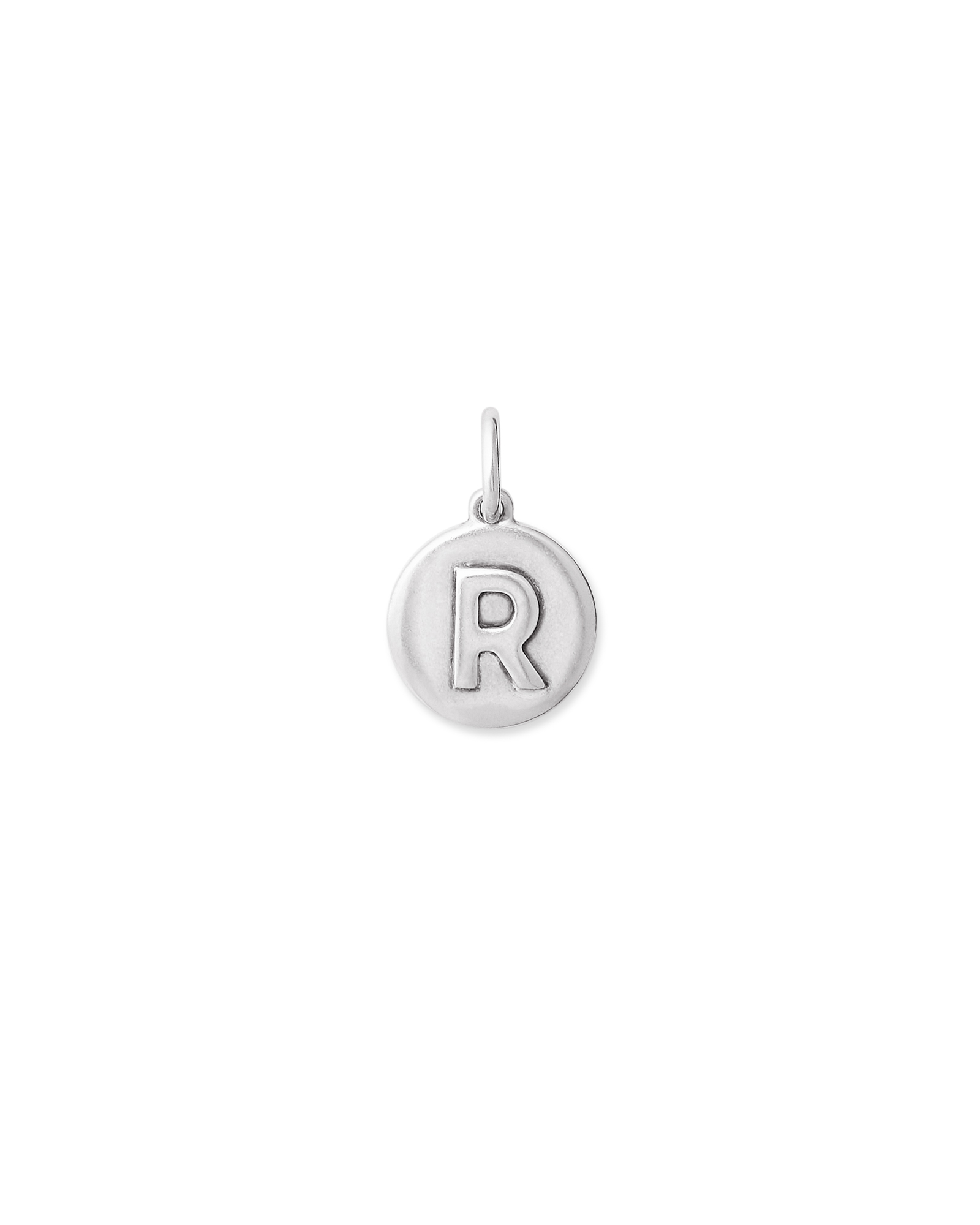 Letter R Coin Charm in Oxidized Sterling Silver | Kendra Scott